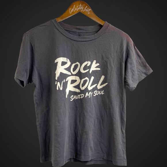 Rock N Roll Saved My Soul Short Sleeve T Shirt Small - Picture 1 of 5